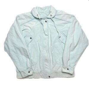 PA Originals Vintage Bomber Jacket Blue Lightweight Snap Pockets  Women's M 90s